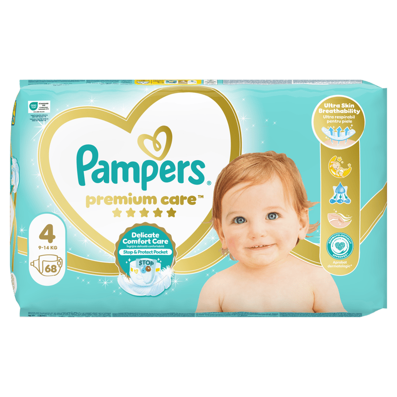Pampers Premium Care Jumbo Pack Diapers, size 4, 9-14kg