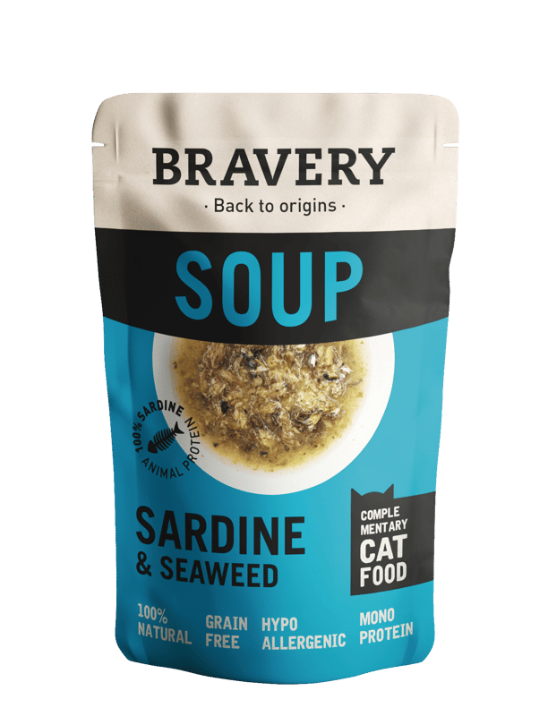 Bravery Wet Food for Cats, Sardines and Seaweed