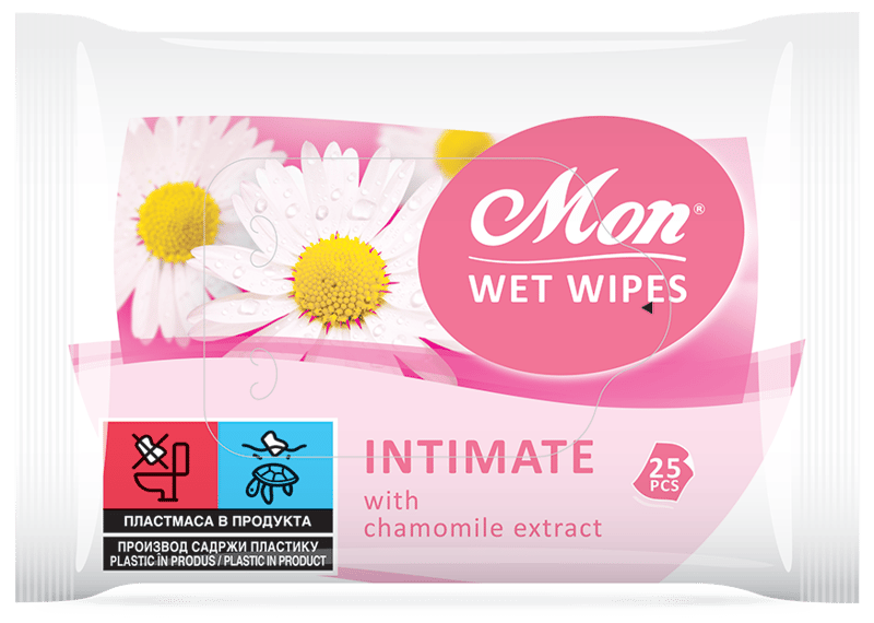 Wet Wipes Mon intimate Servetele umede intime cu extract de musetel