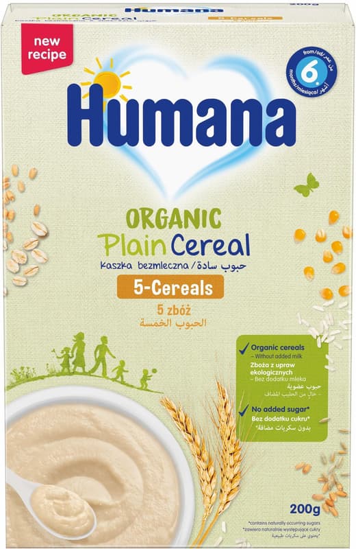 Humana ECO 5 cereale fara lapte 6 luni+