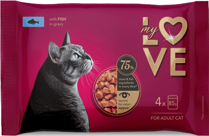 My Love Hrana umeda completa pentru pisici, peste in sos, 4x85g
