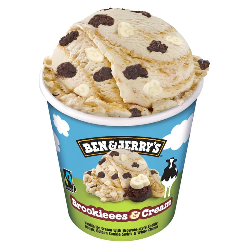 Ben & Jerry's Brookies and Cream Inghetata cu biscuiti cu cacao si frisca