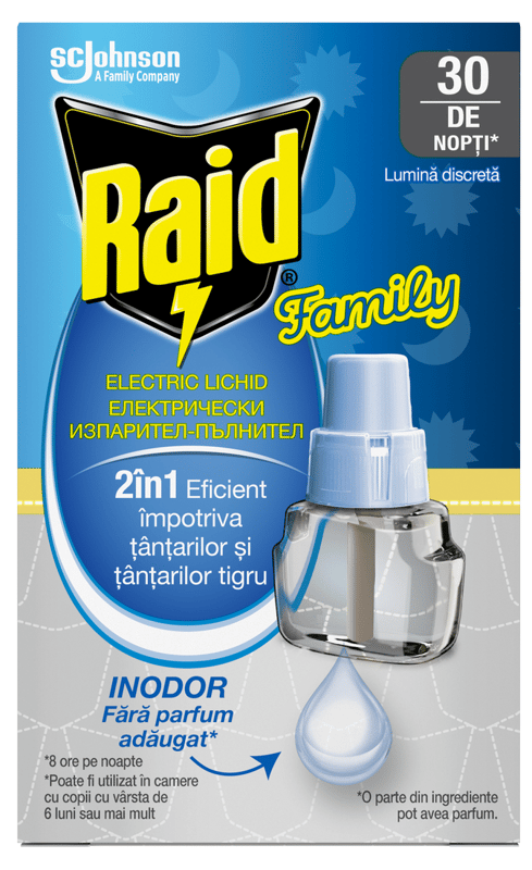 Raid Liquid Electric Family Rezerva pentru tantari, 30 nopti