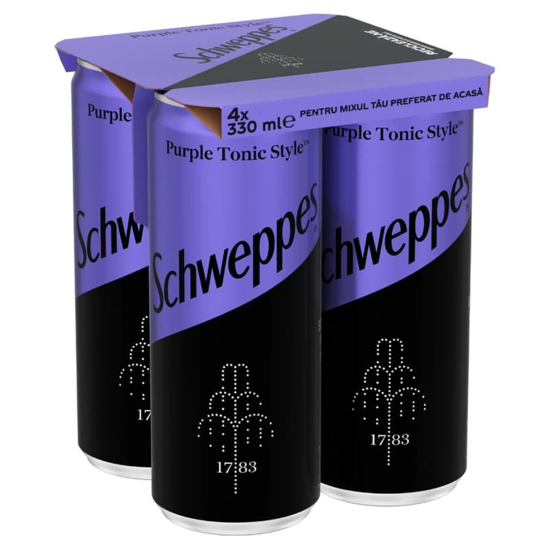 Schweppes Purple Tonic Style Bautura racoritoare carbogazoasa 4pack