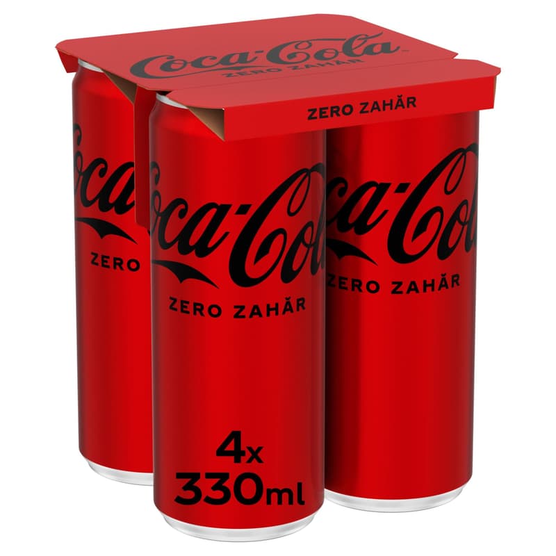 Coca Cola Zero Bautura racoritoare carbogazoasa 4 pack doza
