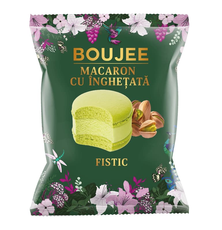Boujee Macaron cu inghetata cu aroma de fistic