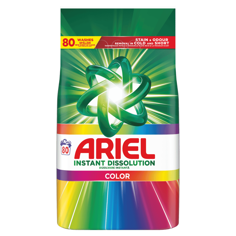 Ariel Detergent pudra pentru rufe colorate, 80 spalari