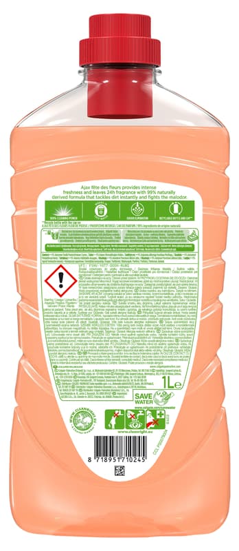 Ajax Fete des Fleurs Peach Lichid pentru suprafete lavabile