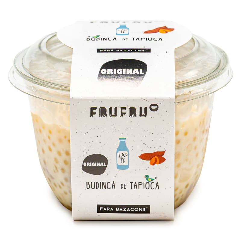 FRUFRU Budinca de tapioca cu merisoare