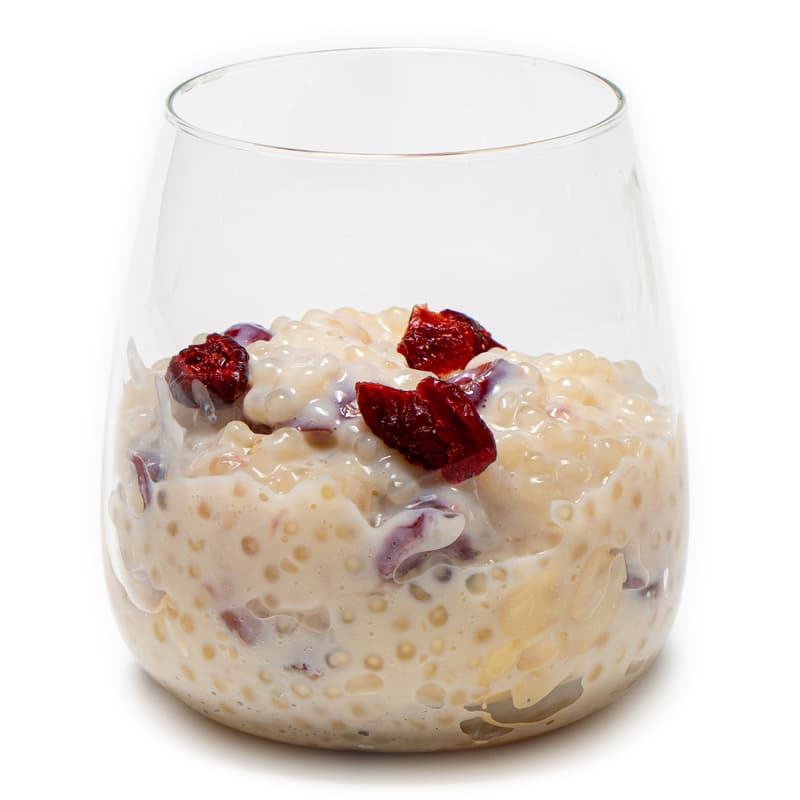 FRUFRU Budinca de tapioca cu merisoare