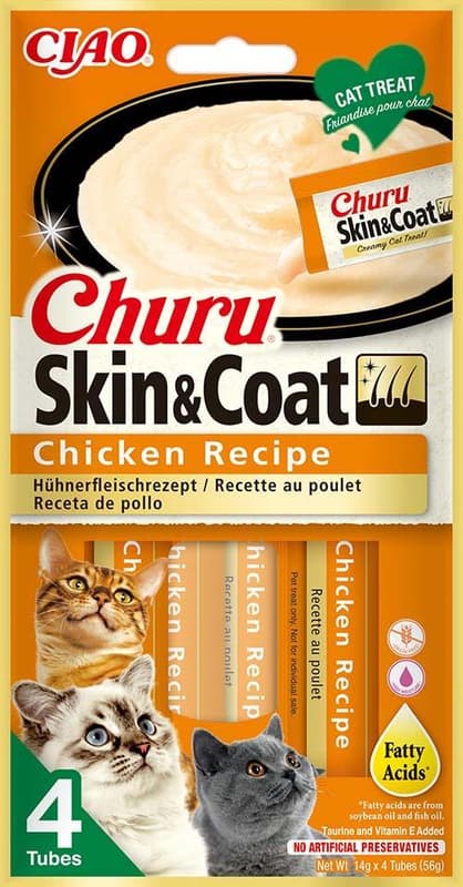 Inaba Cat Rewards Churu Skin & Coat Kitten