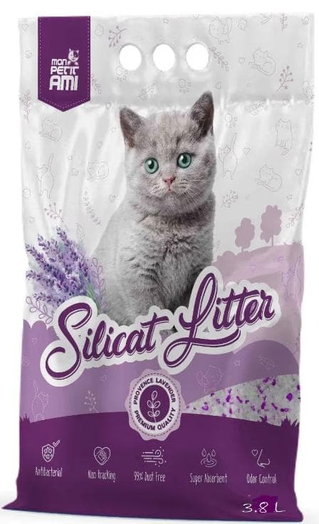 Mon Petit Ami Asternut silicat pentru pisci, lavanda
