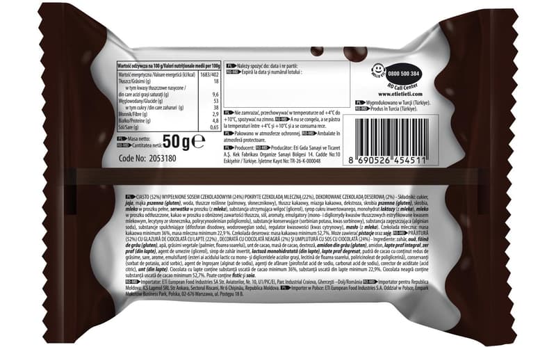 Milk Burger Prajitura acoperita cu ciocolata cu lapte si umplutura de ciocolata