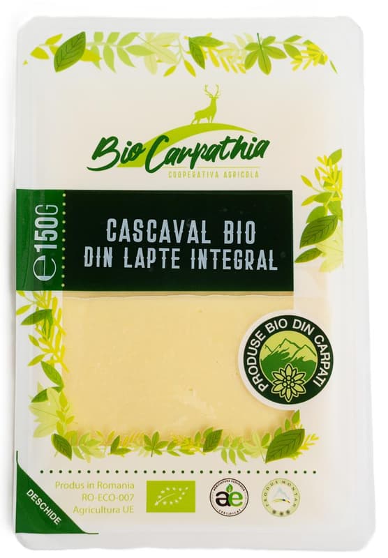 Bio Carpathia ECO Cascaval felii din lapte integral