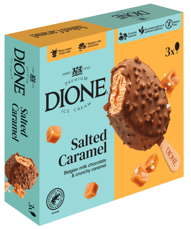 Dione Inghetata de caramel sarat 3x90ml