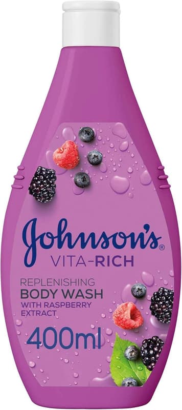 Johnson's Vita Rich Gel de dus reparator cu extract de zmeura si glicerina de origine vegetala