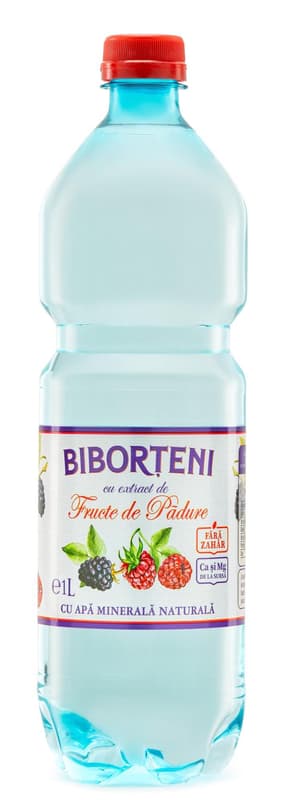 Biborteni Apa minerala cu extract de fructe de padure, fara zahar si indulcitori, cu MG si CA de la sursa pet