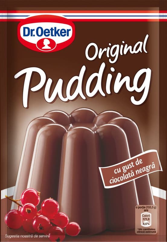 Dr.Oetker Original Pudding Praf de budinca cu gust de ciocolata neagra