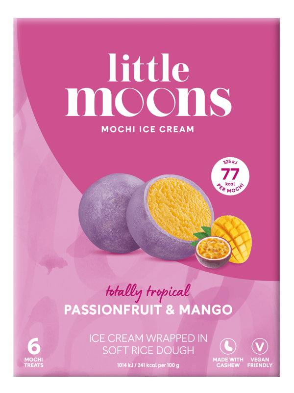 Little Moons Inghetata mochi cu fructul pasiunii si mango