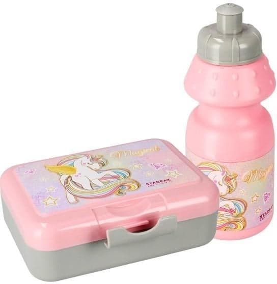 Starpak Magical Unicorn Set recipient scolar + cutie alimente , 350ml, 16x12cm