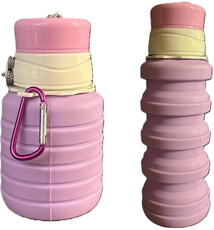 Purple silicone fan bottle, 500ml