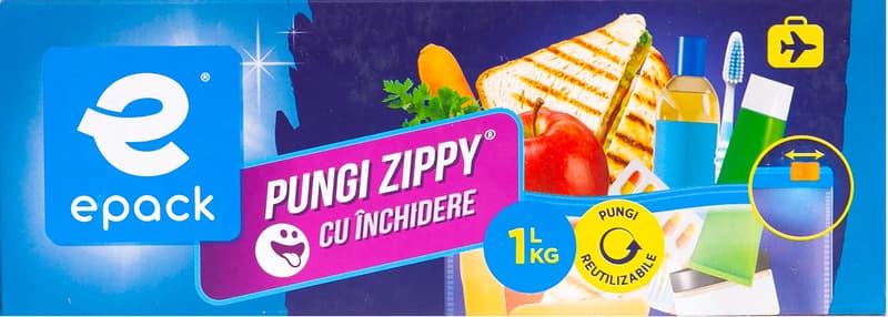 Epack Pungi Zippy cu inchidere 1l