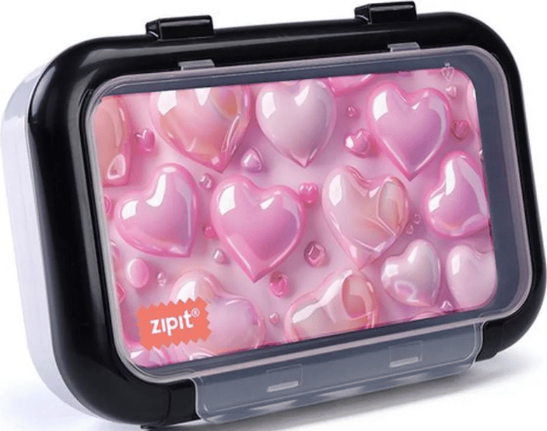 ZIPIT Cutie 2 compartimente, Recycled, Pink Balloons