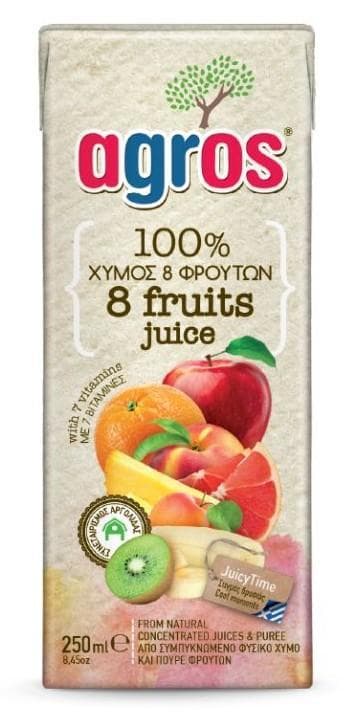 Agros Suc 8 fructe multivitamin 100%