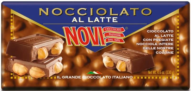 Novi Ciocolata cu lapte extrafina cu alune intregi