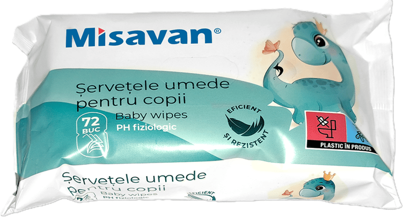 Misavan Servetele umede pentru copii, 72 buc