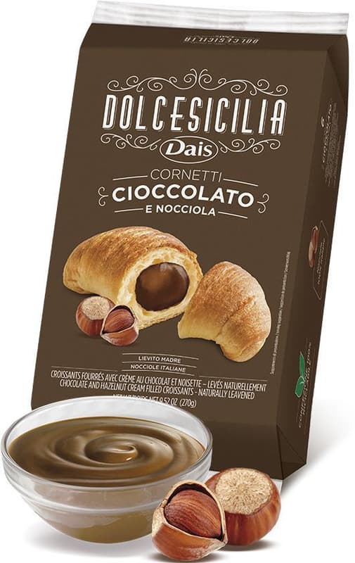 Dais Croissant cu ciocolata si alune 6x45g
