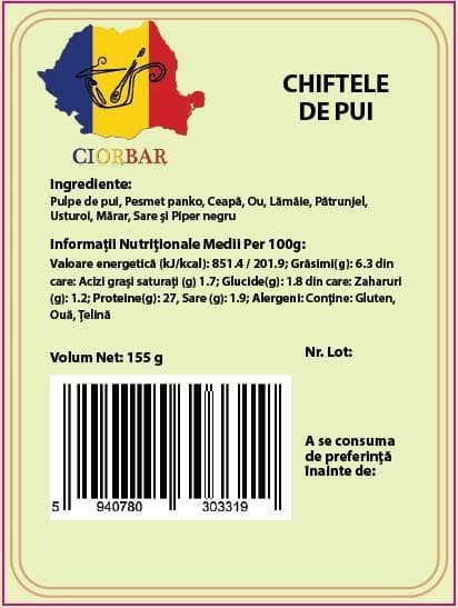 Ciorbar Chiftele de pui 5 bucati
