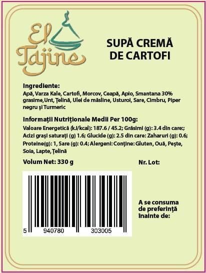 El Tajine Supa crema de cartofi