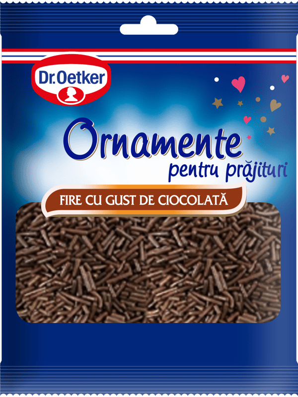 Dr.Oetker Ornamente pentru prajituri Fire cu gust de ciocolata