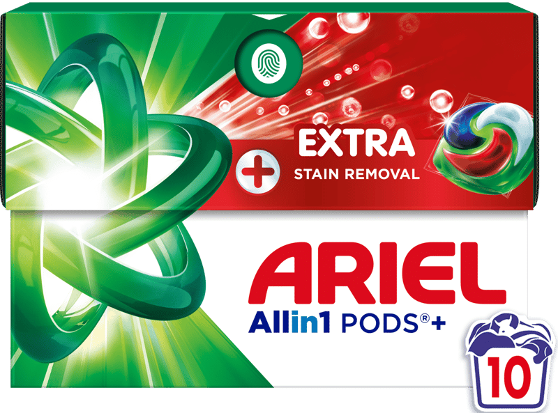 Ariel Pods Extra Stain Removal+ Capsule Cleaner, 10 Washes