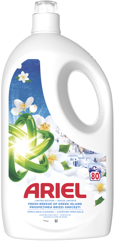 Ariel Fresh Greek Breeze Detergent lichid, 80 spalari