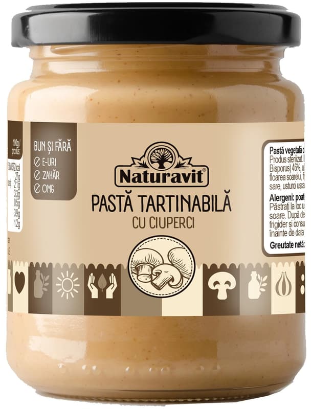 Naturavit Pasta tartinabila naturala cu ciuperci