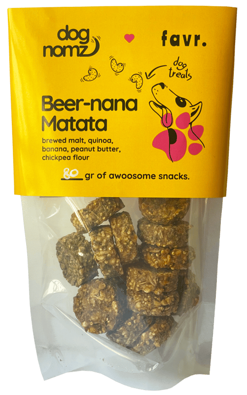 Dognomz Beer-nana Matata Snack Puppies with Peanuts and Bananas
