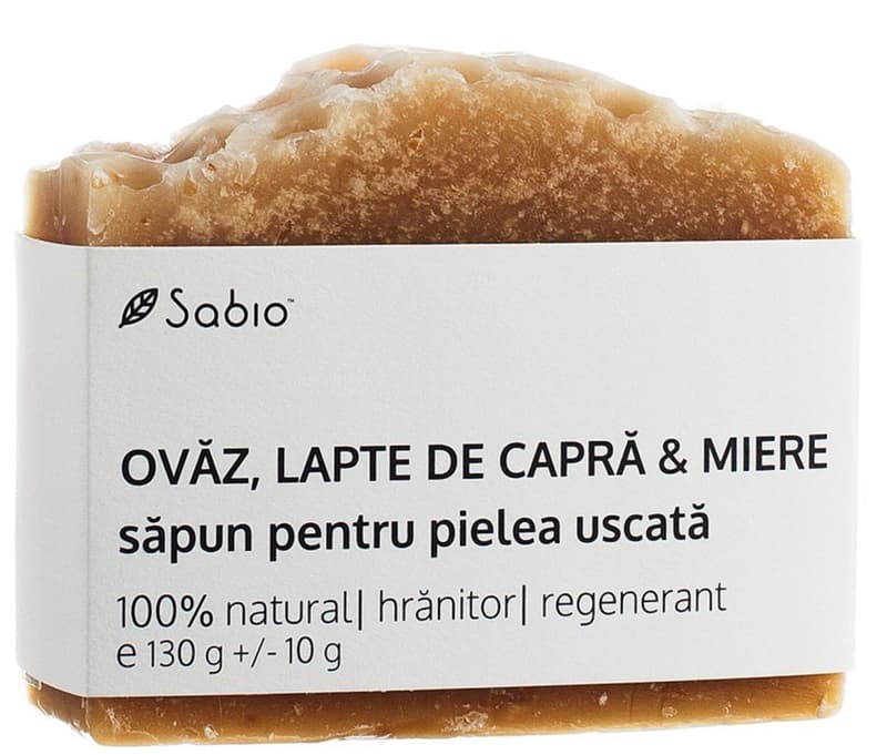 Sabio Sapun solid natural piele uscata cu ovaz, lapte de capra si miere