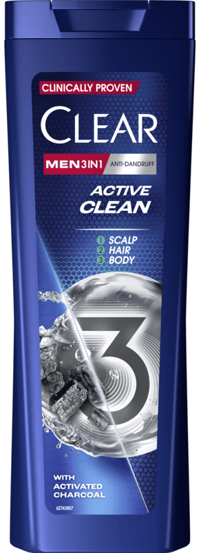 Clear Men 3in1 Sampon Active Clean 360Ml