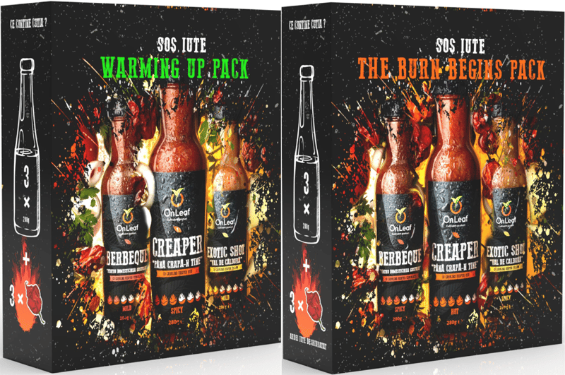 OnLeaf Set Family Pack sos iute: 6 sosuri + 6 ardei iuti, cu Carolina Reaper