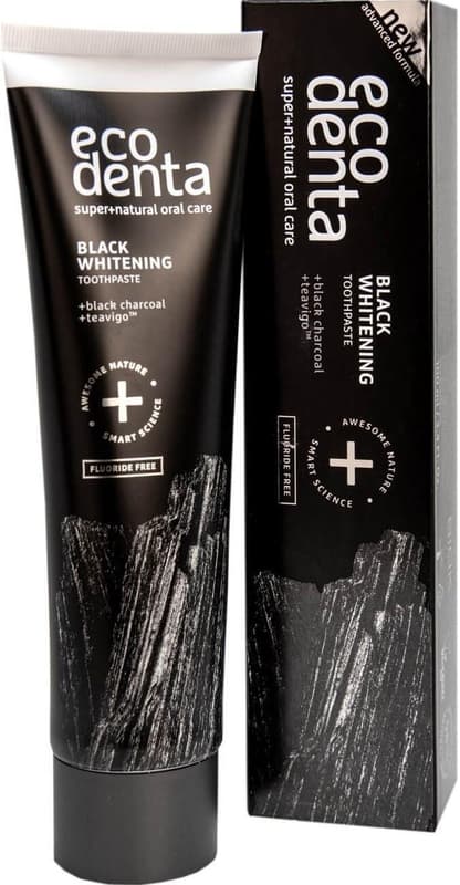 Ecodenta Extra Black Pasta de dinti pentru albire cu carbune si Teavigo