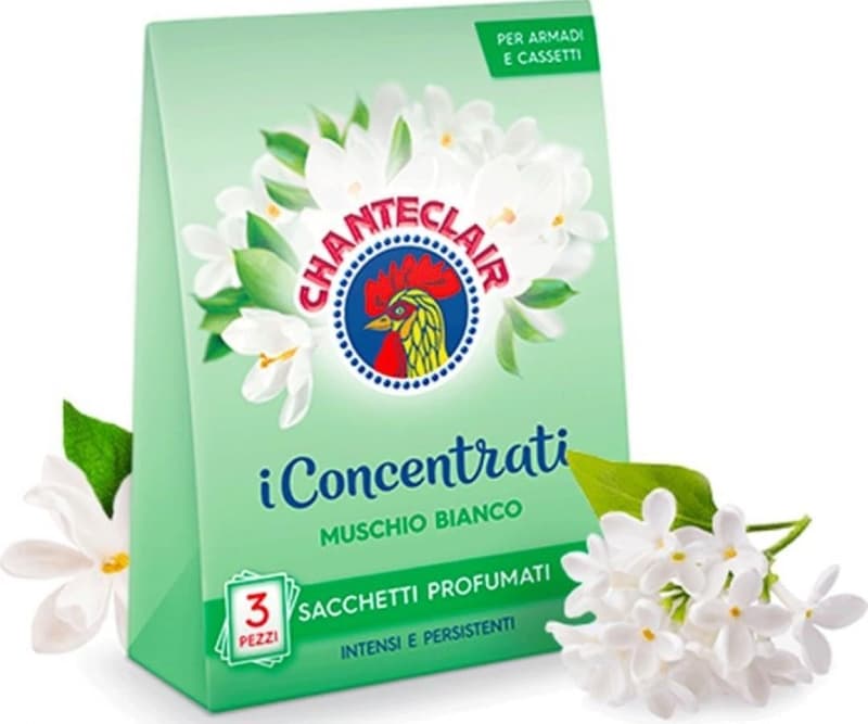 Chanteclair White Musk Scented Sachet Set, 3 X 12 G