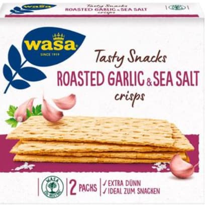 Wasa Crackers cu usturoi & sare de mare