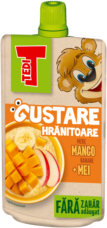 Tedi Gustare Hranitoare mere, mango, banane si mei