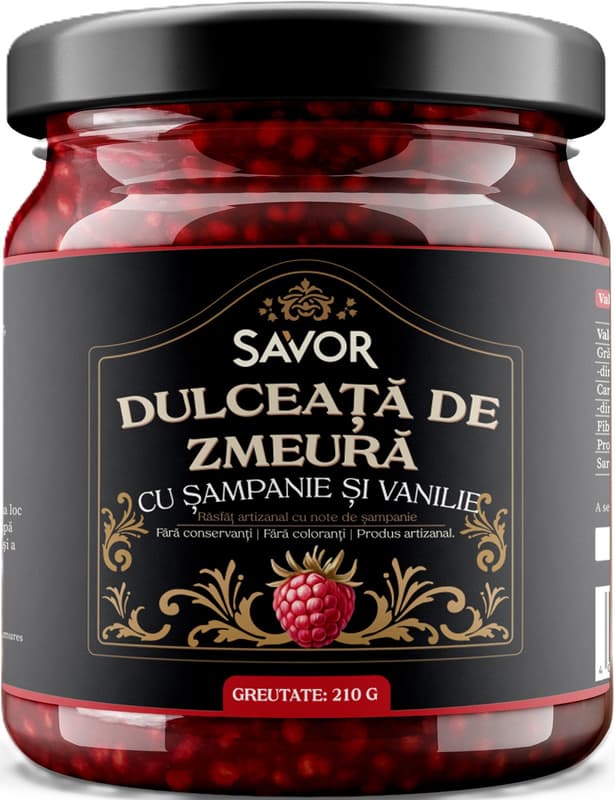Savor Dulceata de zmeura cu sampanie