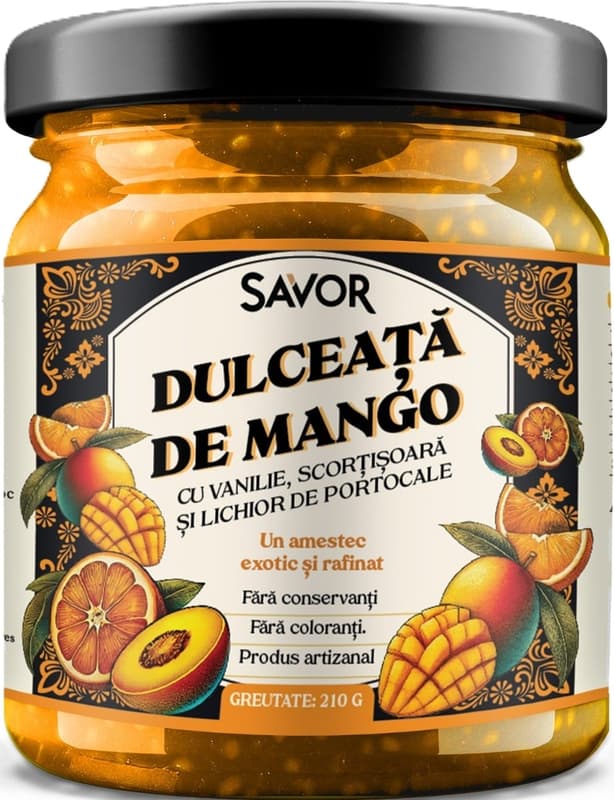 Savor Dulceata de mango cu lichior de portocala