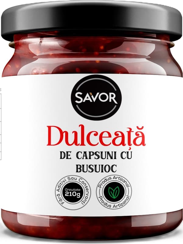 Savor Dulceata de capsuni cu busuioc