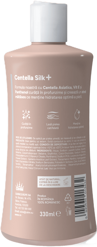 SENSE CentellaSilk+ Gel de dus , vanilie & macadamia