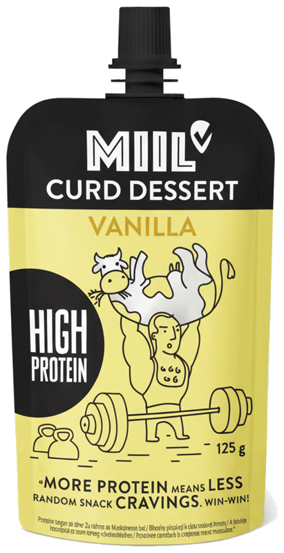 Miil Desert de branza cu continut ridicat de proteine, cu vanilie pouch